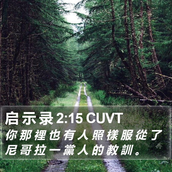 启 示 录 2:15 CUVT Bible Study