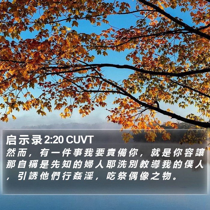 启 示 录 2:20 CUVT Bible Study