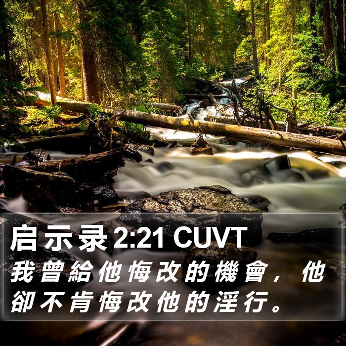 启 示 录 2:21 CUVT Bible Study