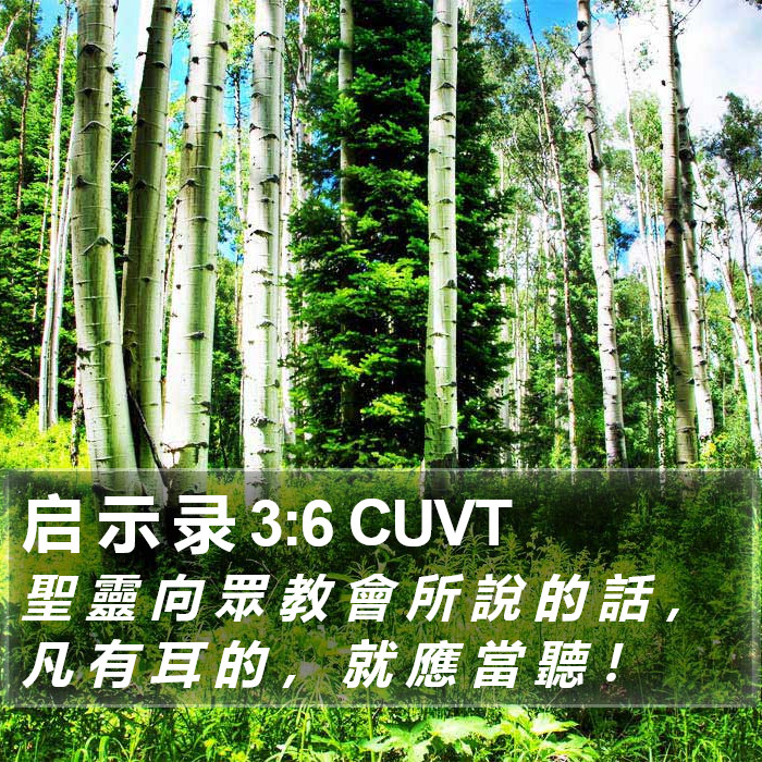 启 示 录 3:6 CUVT Bible Study