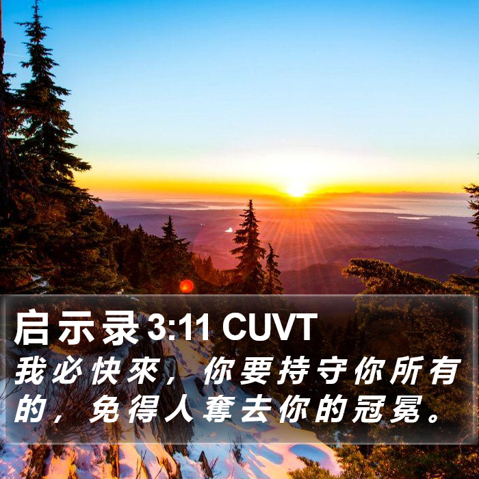 启 示 录 3:11 CUVT Bible Study