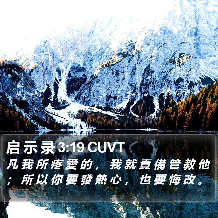 启 示 录 3:19 CUVT Bible Study