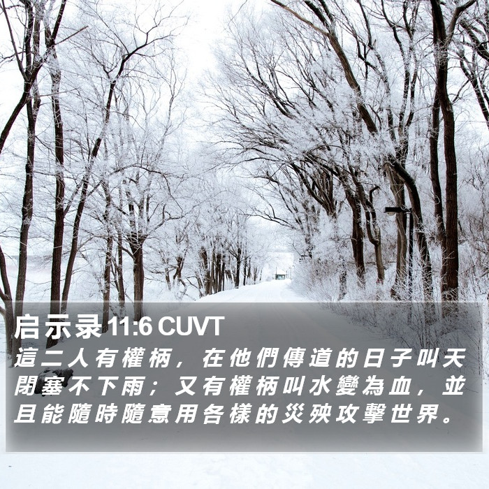 启 示 录 11:6 CUVT Bible Study