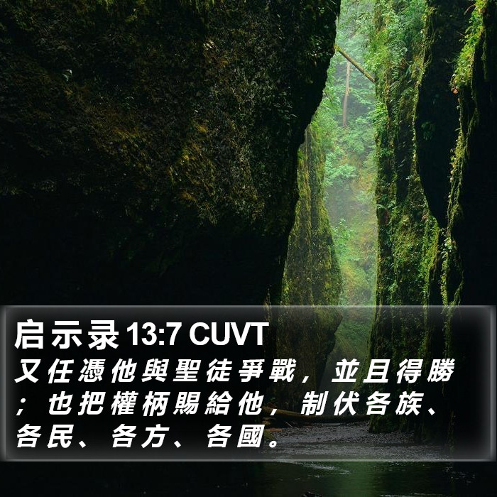 启 示 录 13:7 CUVT Bible Study