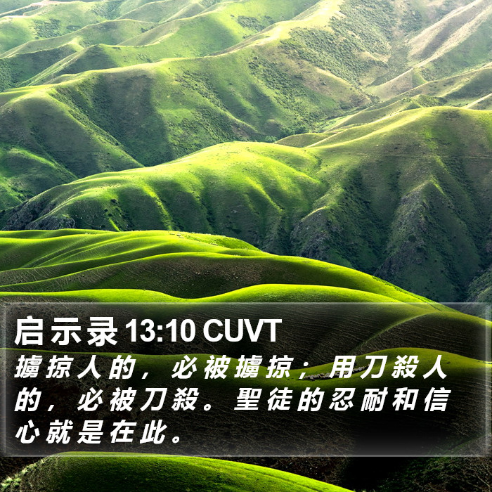 启 示 录 13:10 CUVT Bible Study