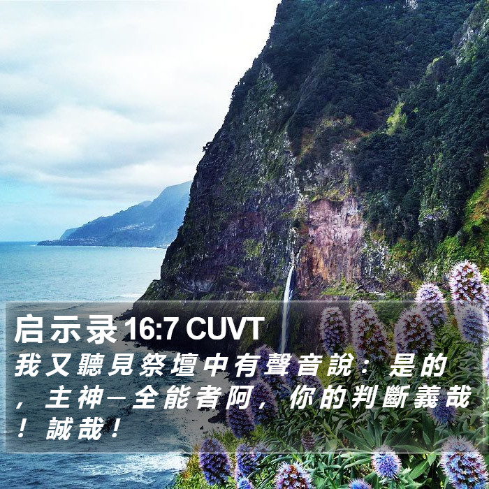 启 示 录 16:7 CUVT Bible Study
