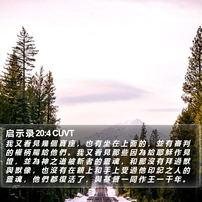启 示 录 20:4 CUVT Bible Study