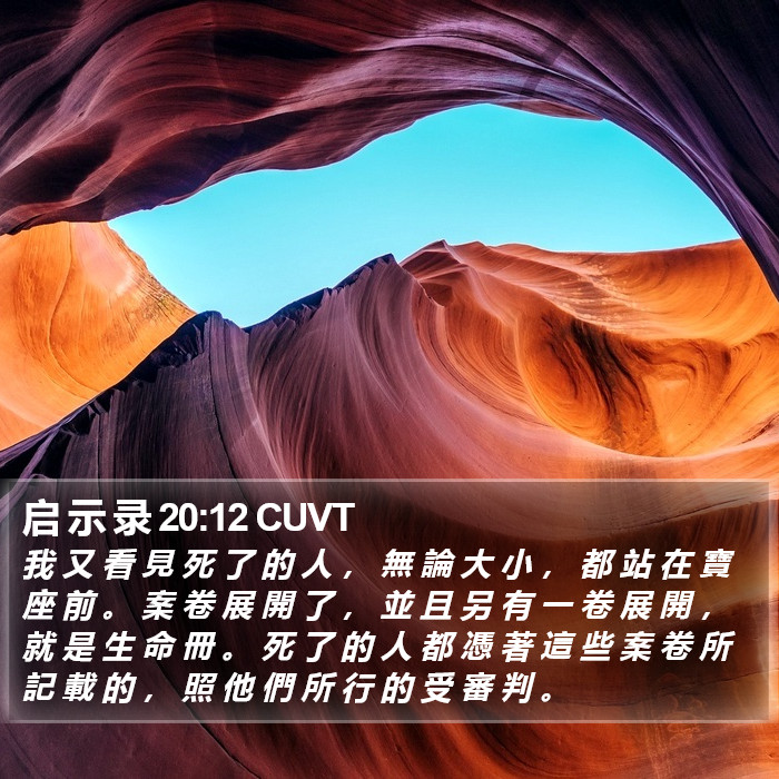 启 示 录 20:12 CUVT Bible Study