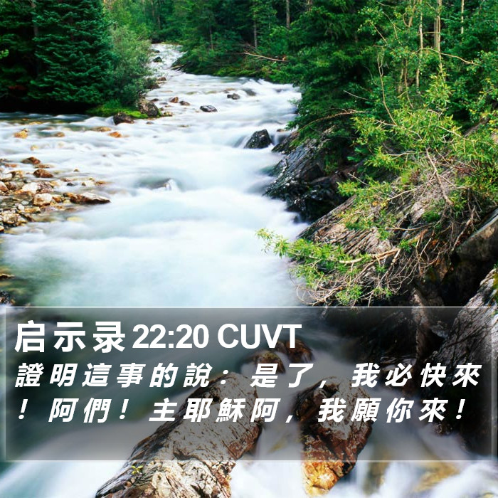 启 示 录 22:20 CUVT Bible Study